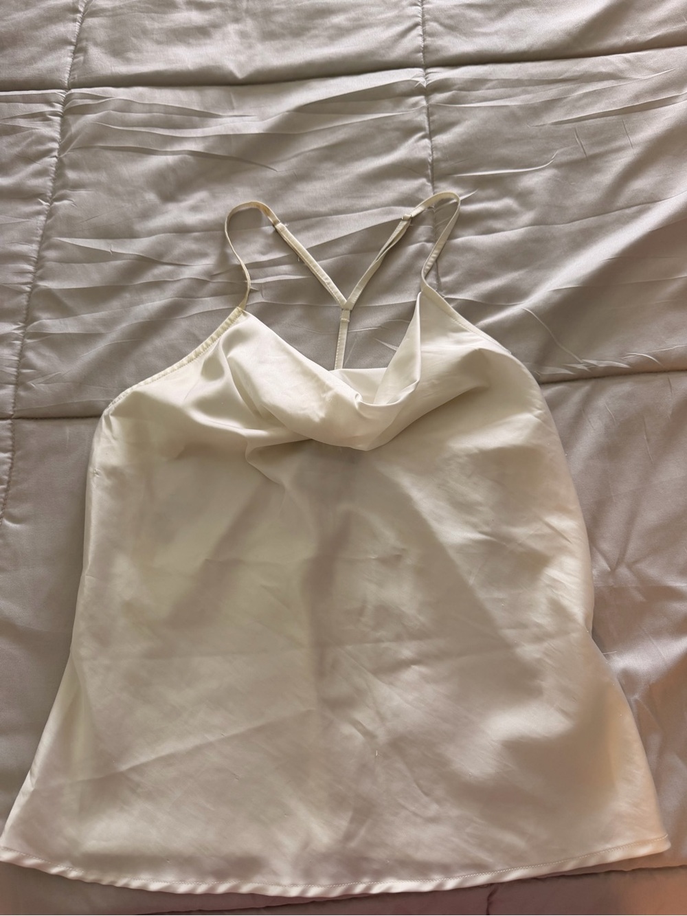 AKIRA white cowl neck slip top